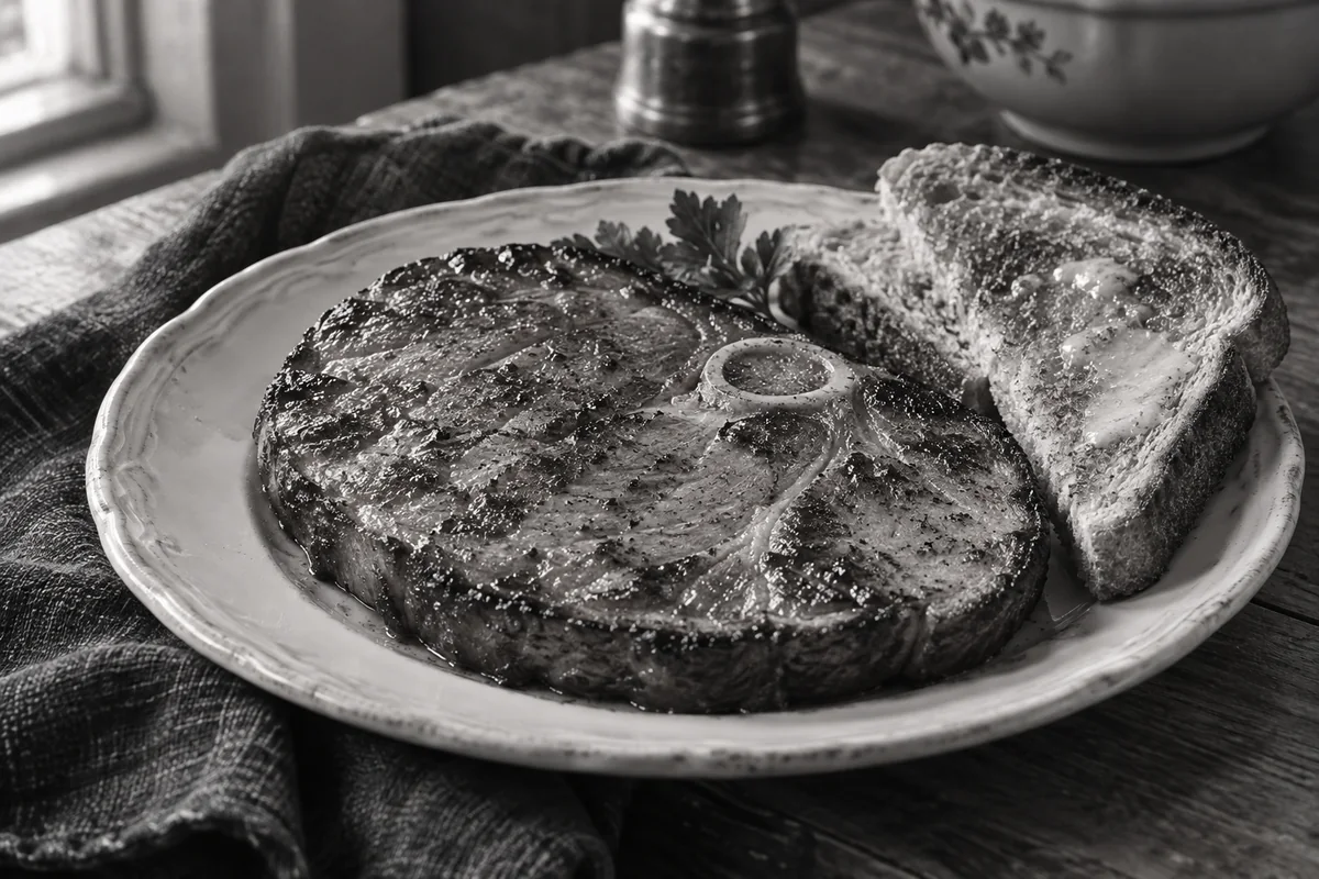 Broiled ham with buttered toast — the black-and-white years