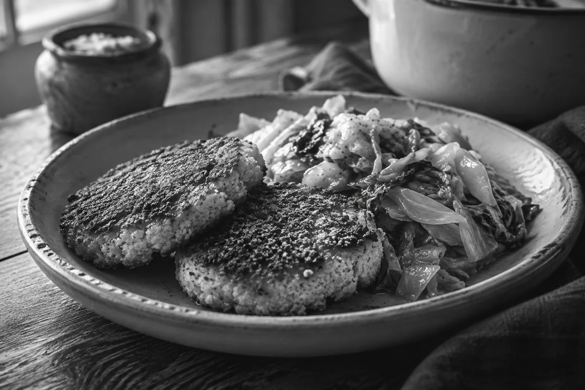 Corn pone & buttery cabbage — the black-and-white years
