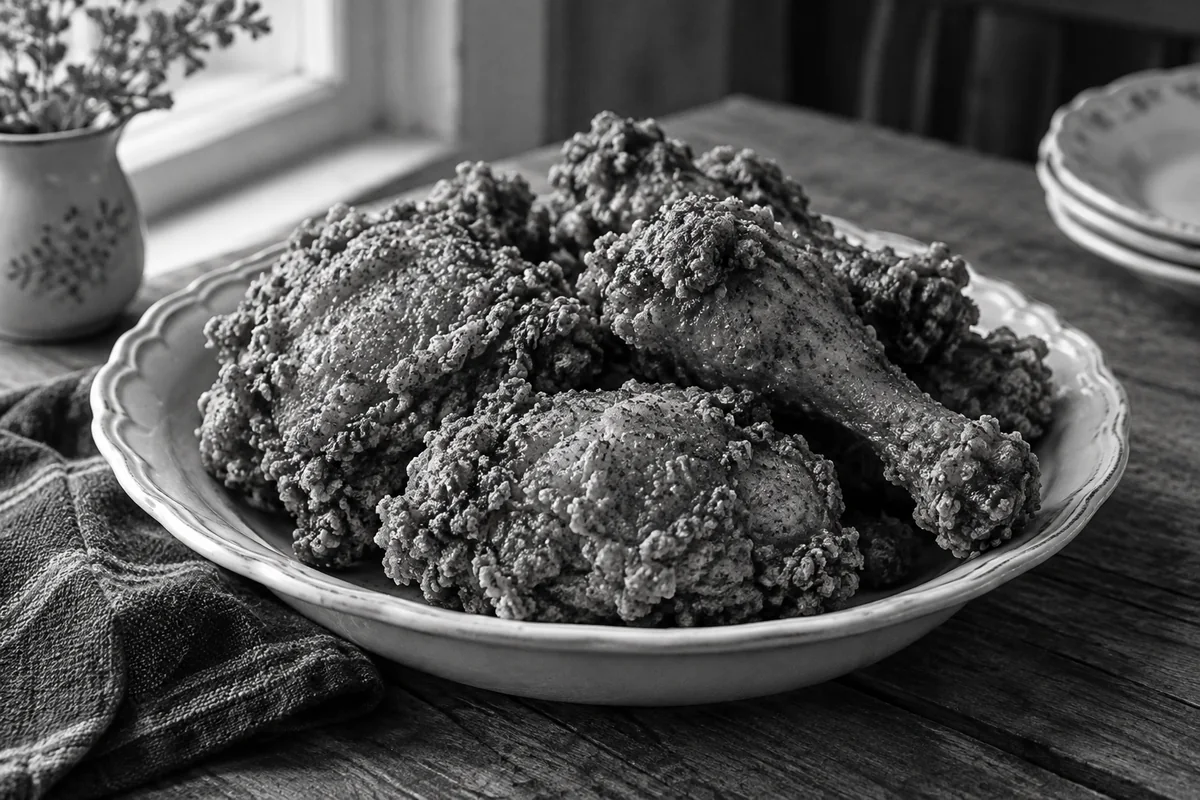 Skillet fried chicken — the black-and-white years