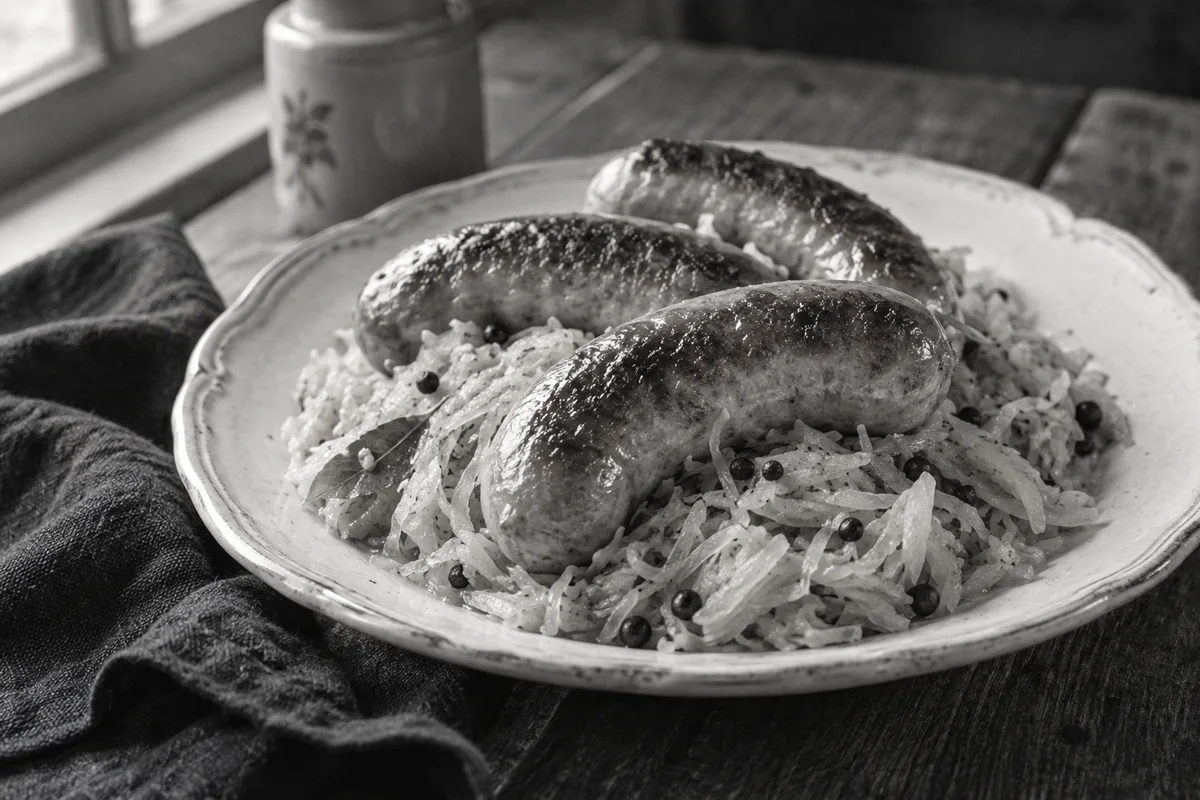 Knockwurst & sauerkraut — the black-and-white years